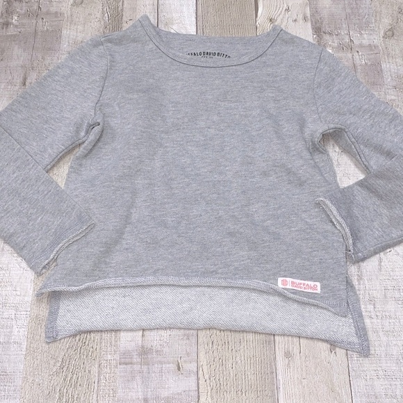 Buffalo David Bitton sweatshirt grey girls size small 5-6 - Picture 2 of 6
